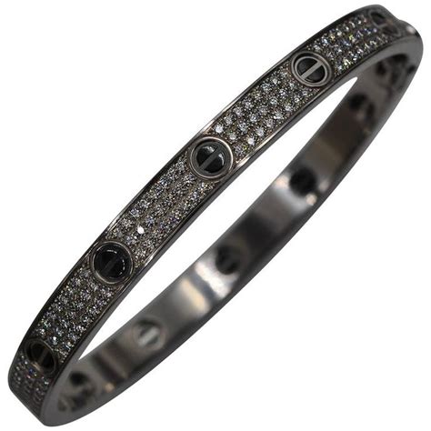 cartier black diamond bracelet|cartier bracelet full diamond.